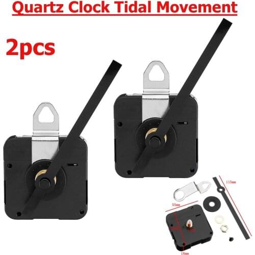 2Pc For Tide Quartz Controlled Clock Movement Motor Mechanism 115mm Hands Fitting Classic Hanging Black Quartz Watch Wall Clock