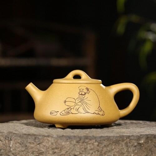 Rhyme sea clay pot manufacturer wholesale authentic porous gold mud stone gourd ladle pot of a generation of delivery