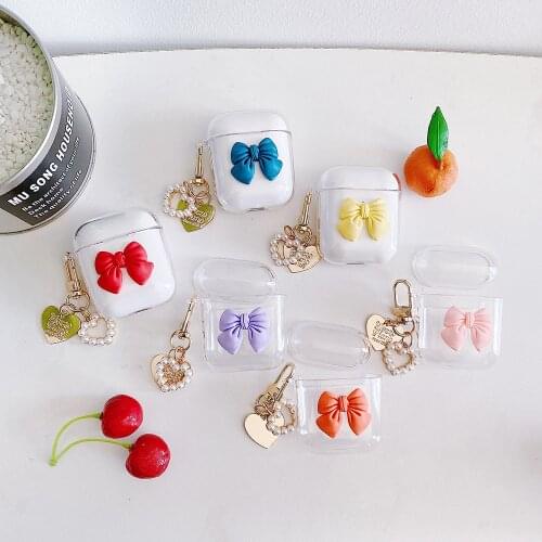 3D Clear Earpods Case for Apple Airpods Pro 2 1 with Pendant Cases Coque for AirPod Air Pods Pro 2/1 Coque Earphone Accessories