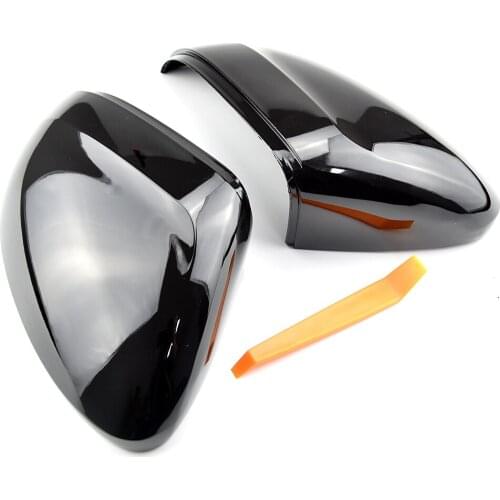2pcs Left Right Rearview Mirror Cover bright black 3G0857538H 3G0857537H Fit for Volkswagen Passat B8