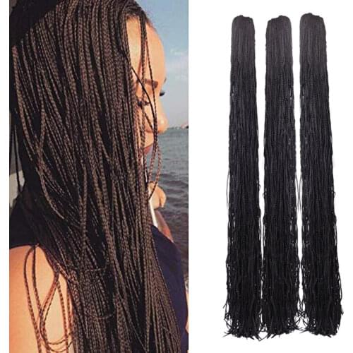 Synthetic Zizi Braids 28 Inch 50g/Pack Small Box Braid Crochet Twisted Hair Synthetic Braiding Hair Extensions