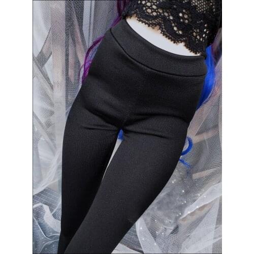 D01-P072 children handmade toy 1/3 1/4 Doll Accessories BJD/SD doll clothes Black close-fitting stretch pencil pants 1pcs