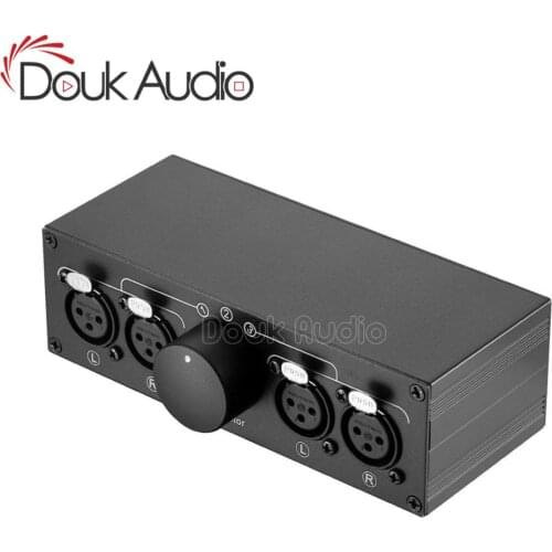 Douk Auido Little Bear MC103 3(1)-IN-1(3)-OUT XLR Balance Stereo Audio Switcher Passive Selector Splitter Box