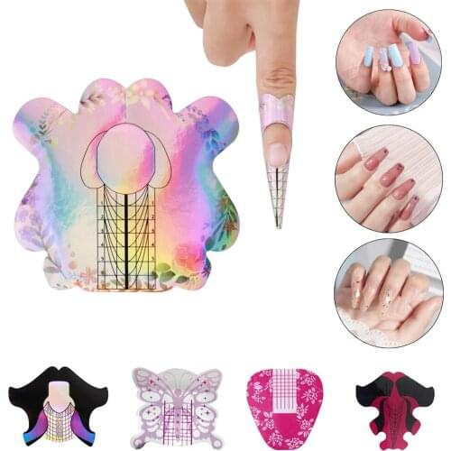 Nail Extension Forms Stickers for Gel Acrylic Tips Extension Professional Nails System Builder Nail Form Tips