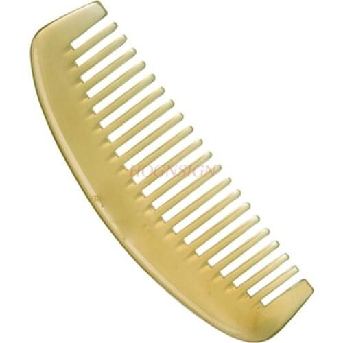 Coarse Toothed Wide Tooth Curly Hair Comb Natural White Horned Head Massage Hairbrush Sheep-horn Combs Anti-static Horn Sale