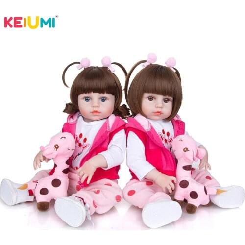 KEIUMI Waterproof Reborn Baby Dolls Girl Full Silicone Vinyl Realistic Princess Boneca Reborn Bebe Toys For Kids Birthday Gifts