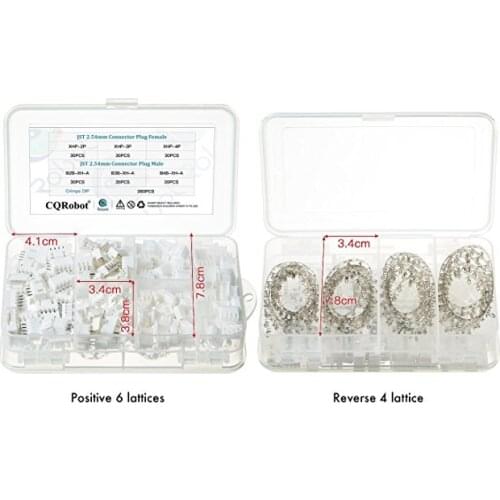 480 Pieces 2.54mm JST-XHR JST Connector Kit. 2.54mm Pitch Female Pin Header, JST XH - 5/6/7 Pin Housing Adapter Connector