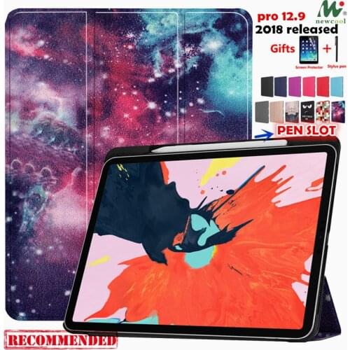 NEWCOOL Magnet Case for pro 12.9 2018 tablet leather case Smart Cover for ipad pro 12.9 2018 A1876 A1895 A1983 A2014 Funda Case