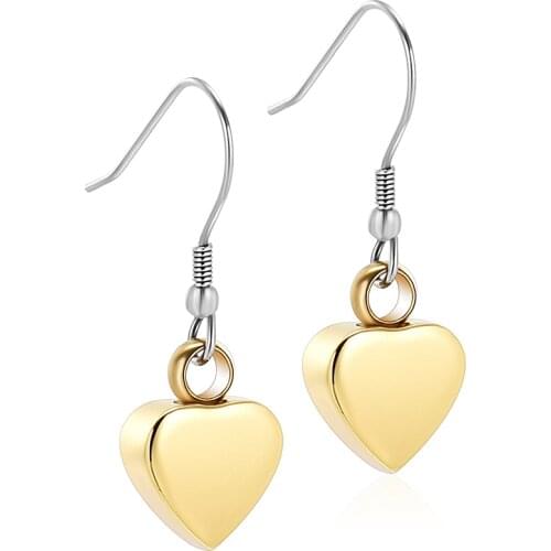 Small Heart Cremation Jewelry Cremation Earrings for Ashes for Women Stainless Steel Ashes Keepsake Jewelry Urn
