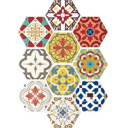 10 Pcs Floor Stickers Tile Anti Slip Self Adhesive Waterproof Wall for Kitchen Bathroom Bedroom Renter Laminate Linoleum