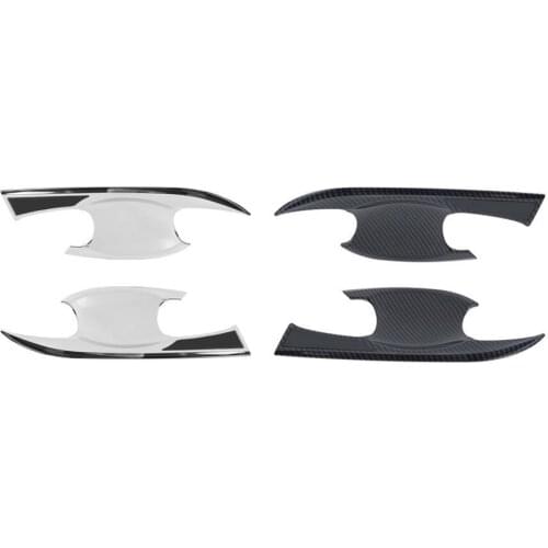 4Pcs Car ABS Exterior Door Handle Bowl Cover Trim Stickers for Toyota Yaris VIOS XP150 2013-2018