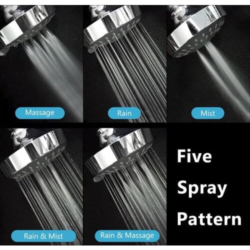 Bathroom Filtered Showerhead Set Replacement for Hard Water Polished Chrome