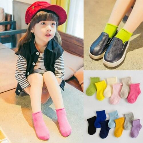 Children Socks 1 To 3 Years Old Baby Socks Joker New Candy Color Edge Cotton Heap Heap Socks 10 Pairs/lot