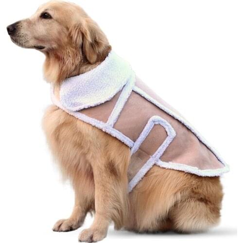 New pet clothing autumn and winter creative imitation deer skin lamb cashmere golden retriever dog clothes