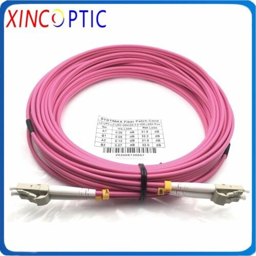 OM4 40Gbps 100G LC/UPC-LC/UPC OM4 1M 2M 3M 4M 5M Multimode 2mm PVC 2Core Duplex Dual Fiber Optic Jumper Patch Cord Lead Cable