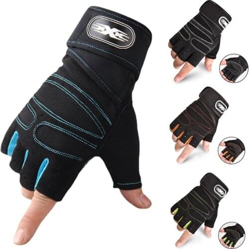 M/L/XL Gym Gloves Professional Fitness Gloves Non-Slip Yoga Exercise Half Finger Men Women Power MTB Cycling Glove Gym Supplies