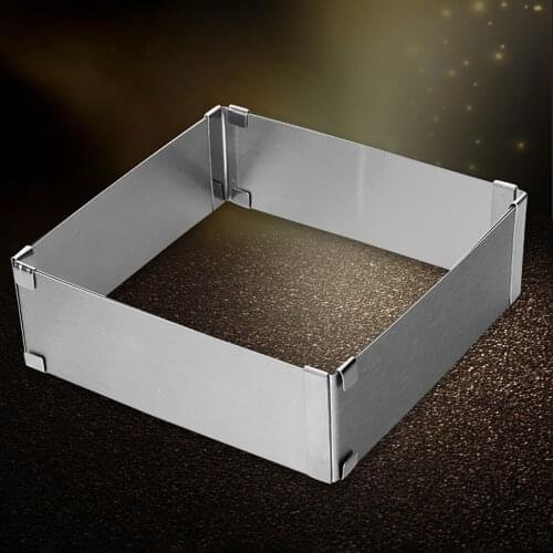 Adjustable Stainless Steel Cake Mould DIY Pastry Baking Mold Square Bread Loaf Cake Baking Tray Making Pan Kitchen Cake Tools