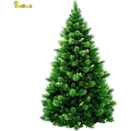 Teellook 1.2m/3.6m pine needle PVC material Christmas tree LED lights Christmas Hotel Mall home decorations