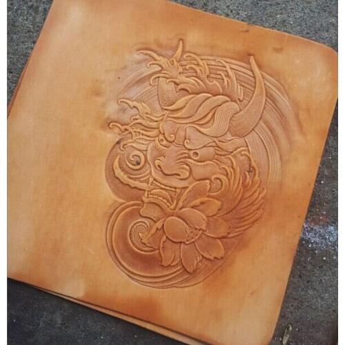 Hand-work unique design leather working tools carving punches stamp craft tools- highest wisdom Prajna / yakkha pattern