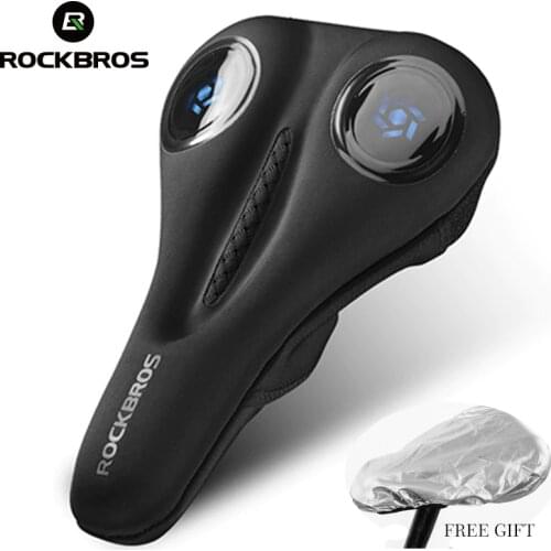 ROCKBROS MTB Bike Seat Silicone Bicycle Saddle Hollow Breathable Cushion Cover Mat Silica gel Saddle Cycling Accessories Part