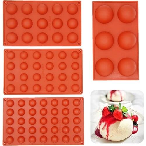 Hemispheres Shape Silicone Mold for Chocolate Candy Ice Cube Maker Molds for Baking Biscuit Cake Tools Candy Mold