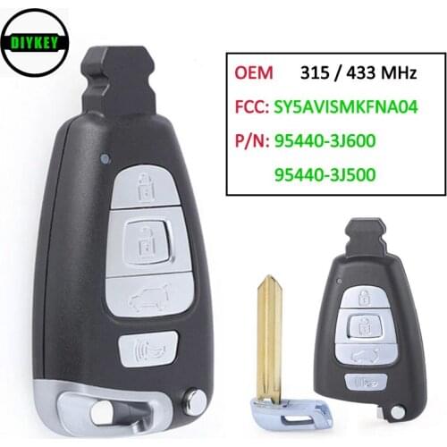 DIYKEY OEM Smart Remtoe Key 315/433MHz PCF7952A for Hyundai Veracruz 2007-2012 FCC: SY5AVISMKFNA04 PN: 95440-3J600 / 95440-3J500