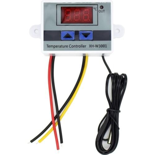 10A AC110-220V Digital LED Temperature Controller XH-W3001 for Incubator Cooling Heating Switch Thermostat NTC Sensor