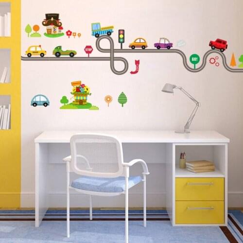 Unique Cute Cartoon Cars Baby Children Bedroom Room Decor Wall Stickers Removable Kids Nursery Decal Sticker