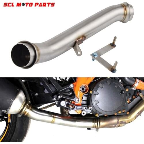 ALconstar-Racing Motorcycle Exhaust Pipe Middle Pipe Link Pipe Connection Stainless Steel For Super KTM1290 2014-2016