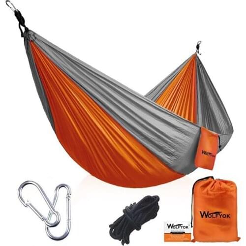 High Quality Durable Safety Adult Hamac For Indoor Outdoor Hanging Sleeping Removable Soft Hamak Bed 210T Nylon Material Hammock