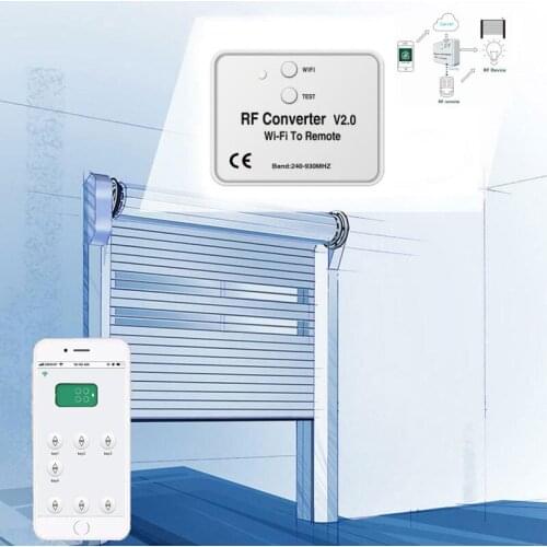 Wifi Switch Garage Door Controller Transmitter Gate Remote Control RF Converter Multi Brand All In One Fixed Code Universal