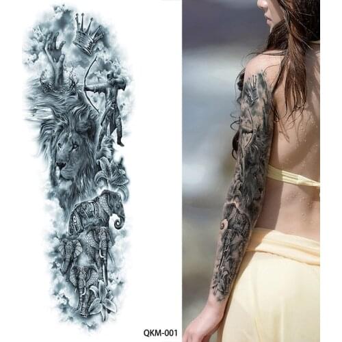 1 Sheet Big Large Zeus Ancient Greek Mythology Temporary Tattoos Full Arm Leg Waist Art Tattoo Beauty Warrior Sticker