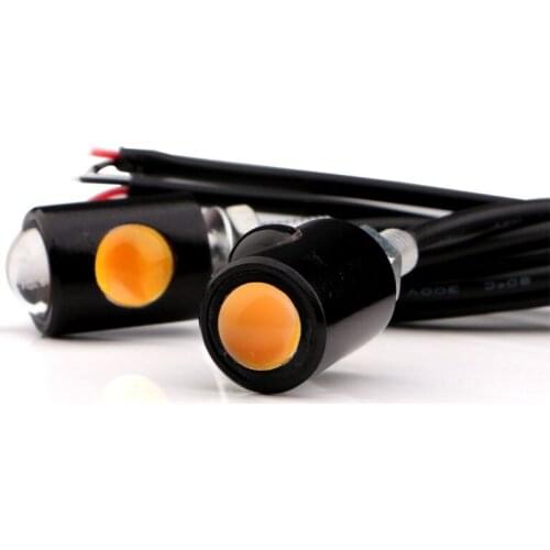 1Pair Universal Motorcycle LED Mini Turn Signal Eagle Eye Shape Turn Indicators for Kawasaki for Honda