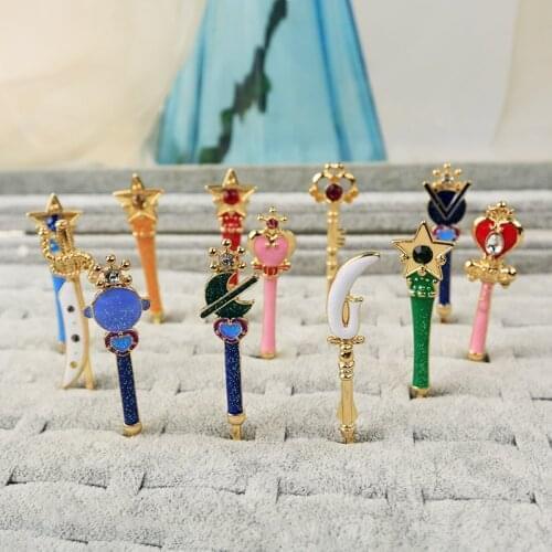 1pcs sailor moon stick wand Spiral Heart Cutie Moon Rod Hair Clip Pin Hairpin Barrette Accessories Beauty
