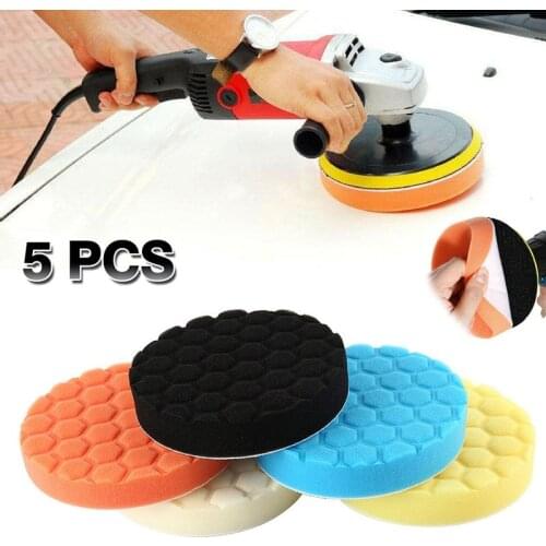 5Pcs Buffing Pads Hand Tool Kit For Car Polisher Waxing Polishing Set For Car Polisher Compound Polishing Car Beauty Polishing