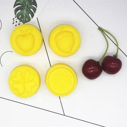 C1304 4 hole Fruit Clover Orange Apple Strawberry Silicone Baking moon cake mold Handmade Soap mould kitchen tools