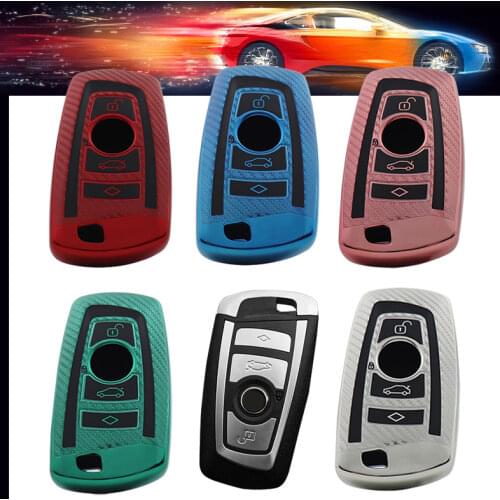 Blue Smart TPU Key Cover Fob Case for BMW MINI COOPER F54 F55 F56 F60