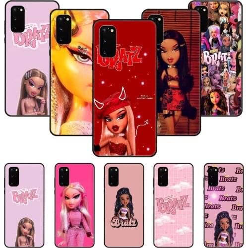 Phone Case For SamSung Galaxy S Note 10 20 7 6 9 8 Plus Edge E Ultra Lite Black Cover Hoesjes Luxury Funda Soft Bratz doll
