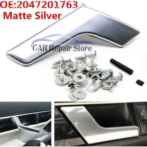 For Mercedes-Benz W204 X204 Forn Left Drive Side Door Handle Repair Kit OEM 2047201171 Matte Silver
