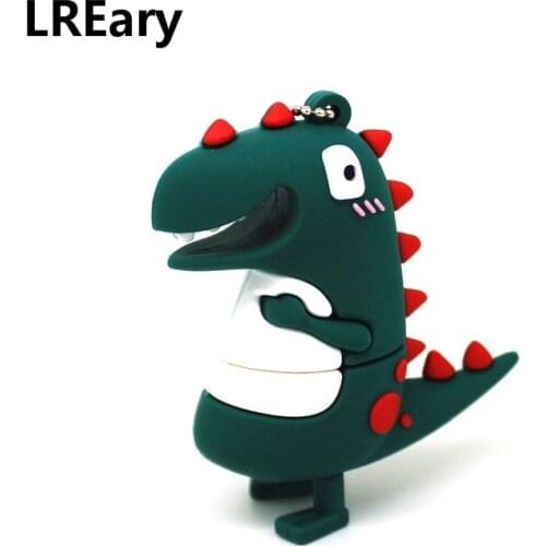 Cute Dinosaur USB Flash Drive 128MB 4GB Pendrive 8GB 16GB 32GB U disk 64GB Pen Drive Cartoon Jurassic Park Memory Stick