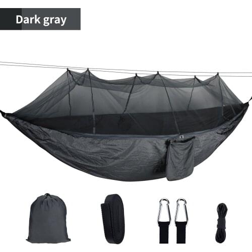 Factory direct sale Customized lightweight Parachute outdoor nylon mosquito net hammock for camping