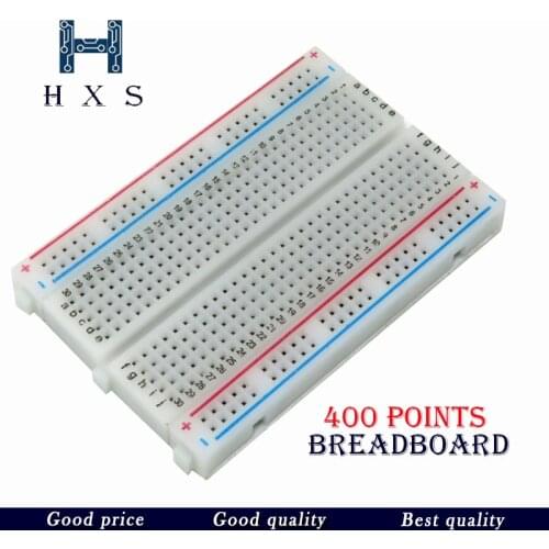 1PCS breadboard 400 points Solderless proto board 400 comtacts transparent protoboard