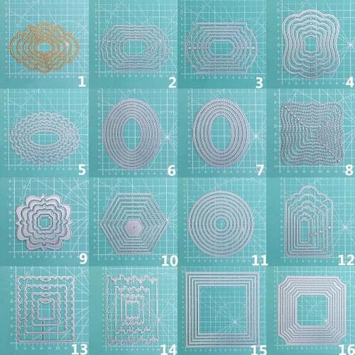 Metal Cutting Dies Regular Frames Scrapbooking Stencil DIY Paper Card Decorative Embossing Die Cut Craft Dies 2020 NEW