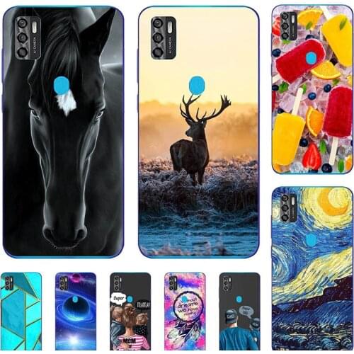 Fashion Bumper Cute Case For ZTE Blade A7S 2020 ZTE Blade Optus X Pro/Evoke Plus 2 Soft Silicone Cat Horse Flower Cover Shell