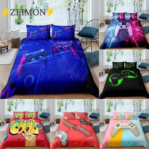 Fashionable Fluorescence Bedding Set Gamepad Creative 3D Duvet Cover King Queen Twin Full Single Double Unique Design Bed Set