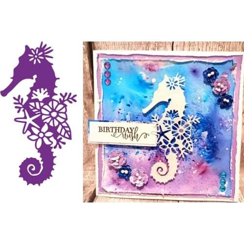 Sea Horse Sihouette Metal Cutting Dies Stencils for DIY Scrapbooking Photo Album Decorative Embossing Paper Card Crafts Die Cut