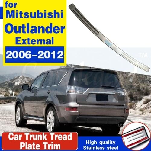 Car Stickers Overlay stainless steel Rear bumper Protector Sill For Mitsubishi Outlander 2006 2007 2008 2009 2010 2011 2012