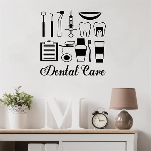 Dental Clinic Quote Wall Decal Dentist Smile Dental Wall Stickers Teeth Clinic Waterproof Tooth Decor Vinyl Art Mural ov406
