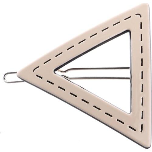 Fancy large Geometric Triangle hairgrip snap side clips headwear accessories for women girls
