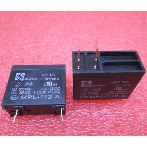 NEW relay MPL-112-A 12V MPL-112-A-12V OMIF-S-112LM MPL112A MPL112A-12V 12VDC 12V DC12V 16A 250VAC 4PIN 10PCS/LOT
